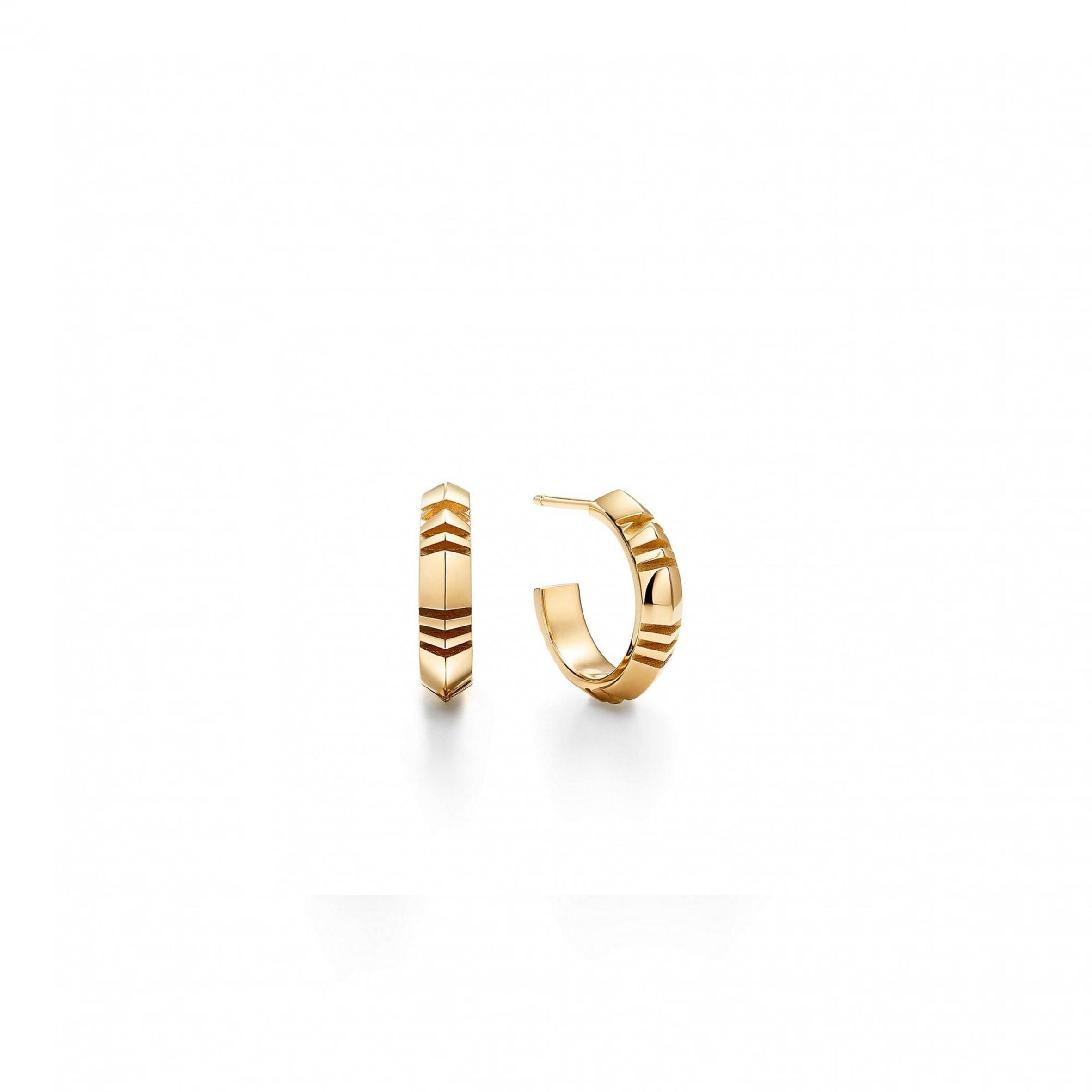 TIFFANY&CO.ATLAS® X HOOP EARRINGS IN YELLOW GOLD, SMALL 67786181